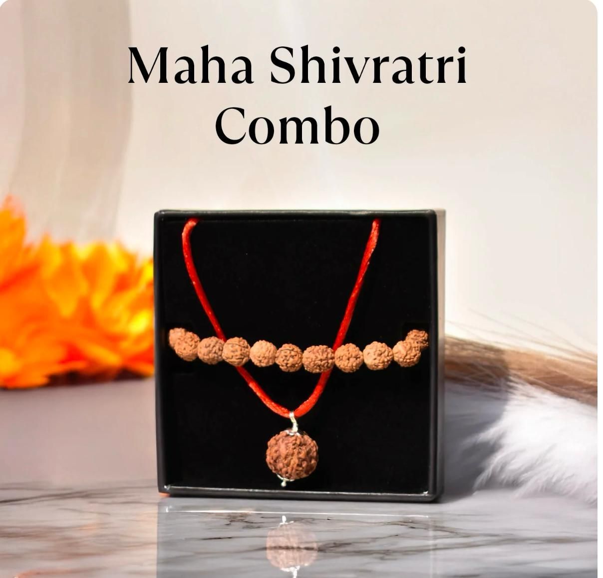 Maha SHivratri Combo - 5 Mukhi Rudraksha With Bracelet w3p0je-3p