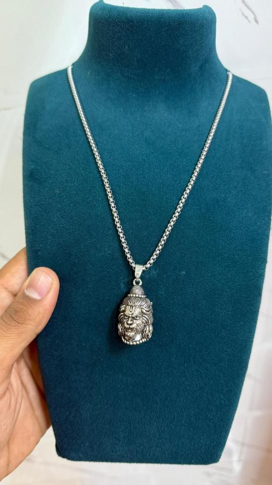 2 Face Pendent of Hanuman/Shankar with Chain - TIME TOGETHER