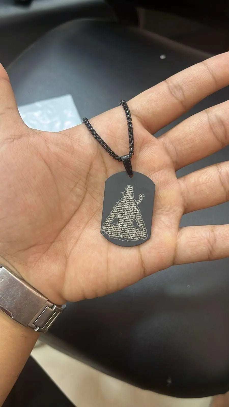 Mahadev Jyotirling Tag Stainless Steel Chain Locket For Men w3p0je-3p