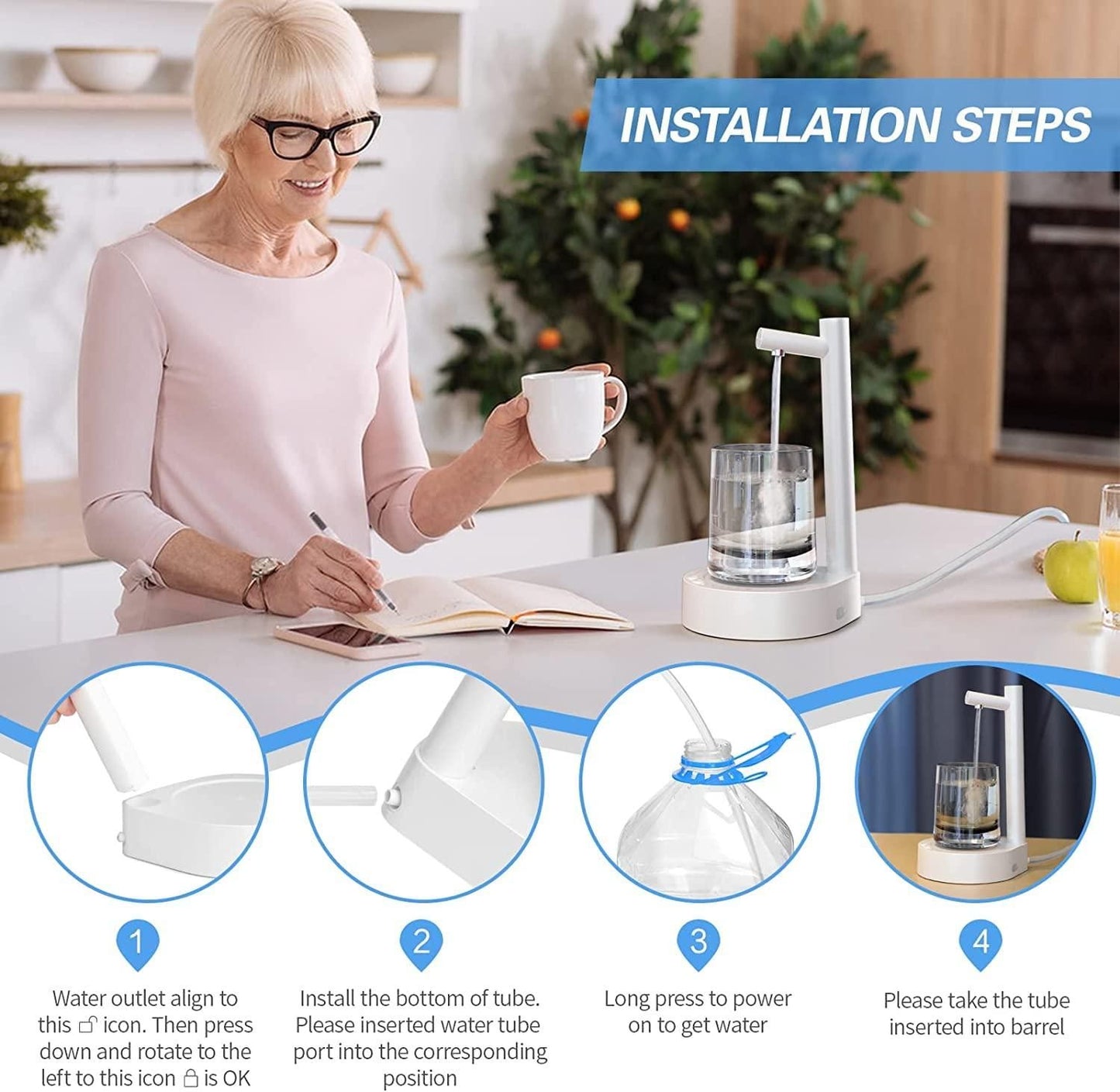 6 Levels of Quantitative USB Automatic Water Dispenser w3p0je-3p