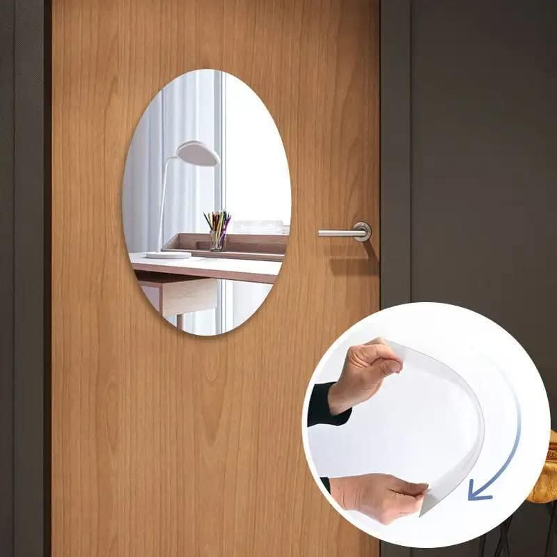 Combo of Oval Shape & Square Shape Mirror (Pack of 2) w3p0je-3p