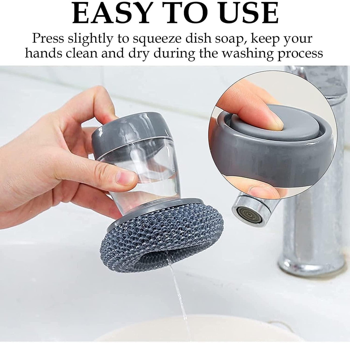 Kitchen Soap Dispensing Palm Brush (Pack of 2) w3p0je-3p