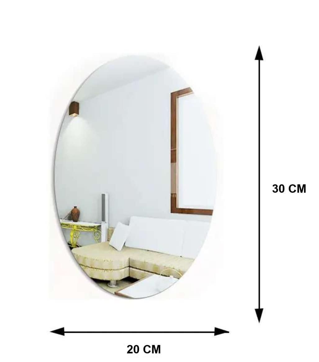 Combo of Oval Shape & Square Shape Mirror (Pack of 2) w3p0je-3p