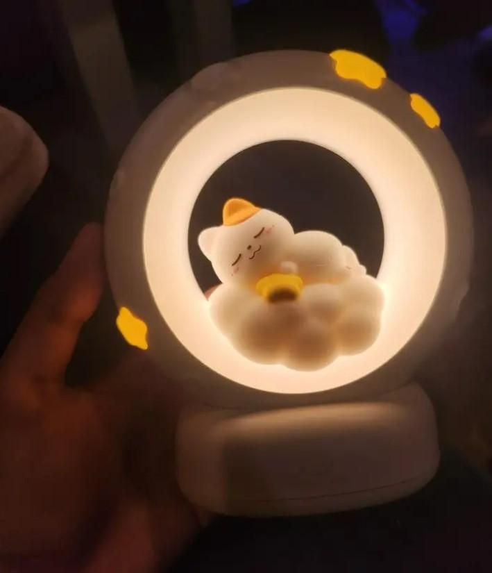 Sleeping Cat LED Night Light Lamp with Touch Control w3p0je-3p