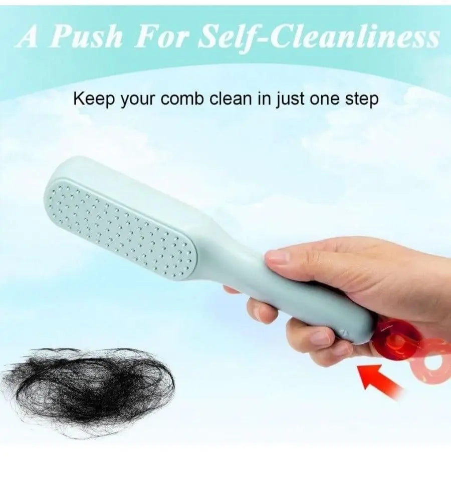 Self-cleaning Anti-static Massage Comb for Adults and Kids- Pack of 1 w3p0je-3p