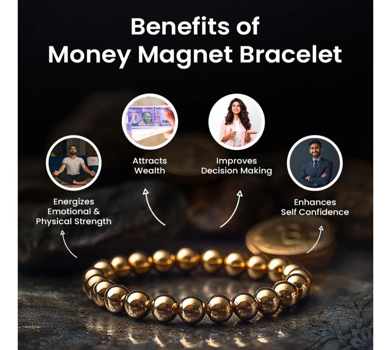 Unisex Money Magnet Bracelet w3p0je-3p