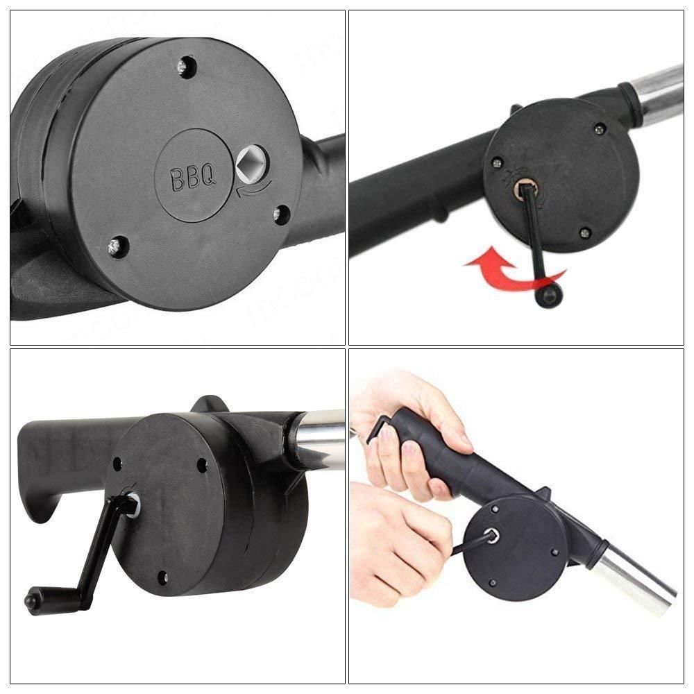 Portable Hand Crank BBQ Air Fan w3p0je-3p