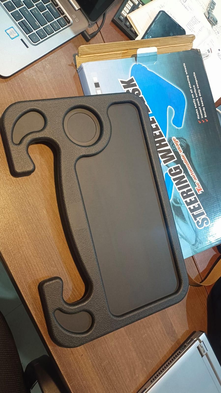 Multifunctio Steering Wheel Tray Drink Holder Desk w3p0je-3p