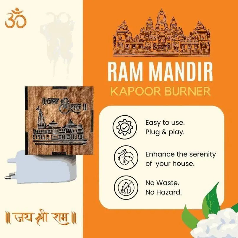 BD 3-in-1 Ayodhya Ram Mandir Aroma Burner & Night lamp w3p0je-3p