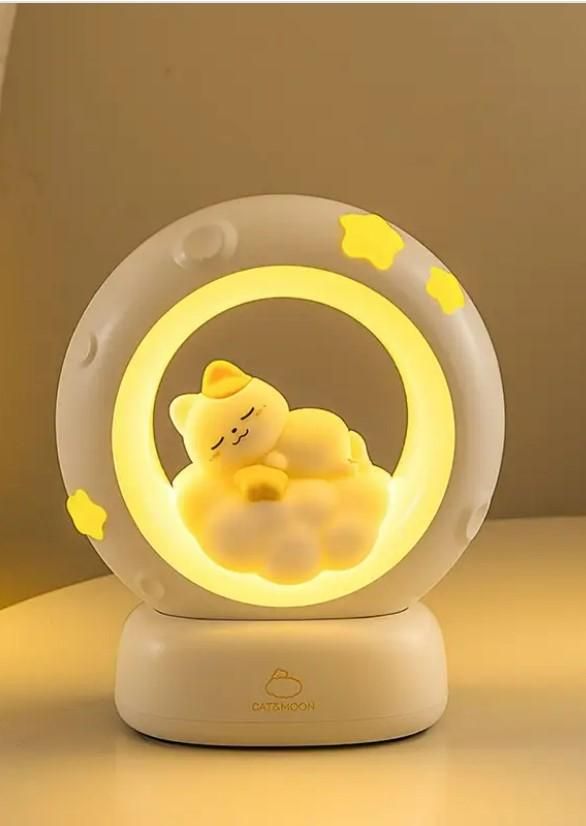 Sleeping Cat LED Night Light Lamp with Touch Control w3p0je-3p