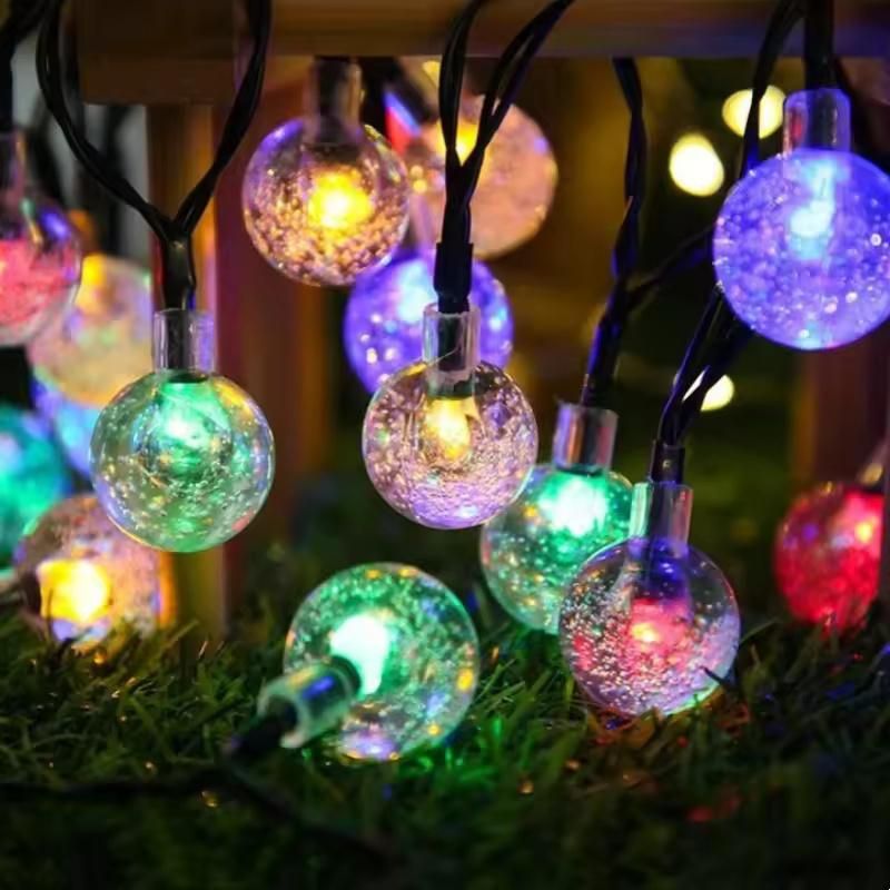 New 14 LED Crystal Bubble Ball String Fairy Lights w3p0je-3p