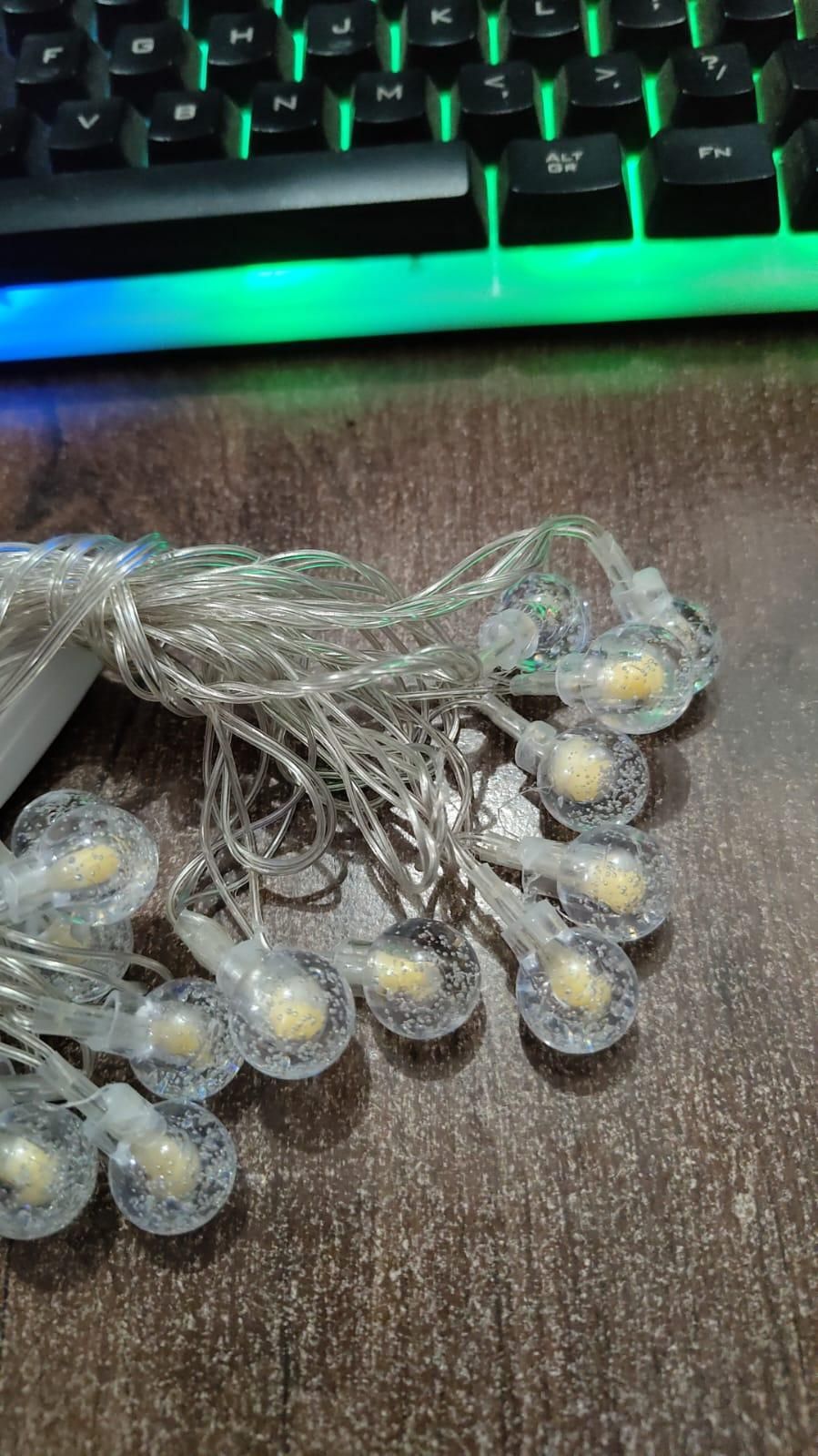 New 16 LED Crystal Balls String Light w3p0je-3p