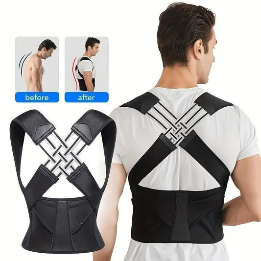 Adjustable Back Posture Corrector/ Slouching Relieve Pain Belt Women Men w3p0je-3p